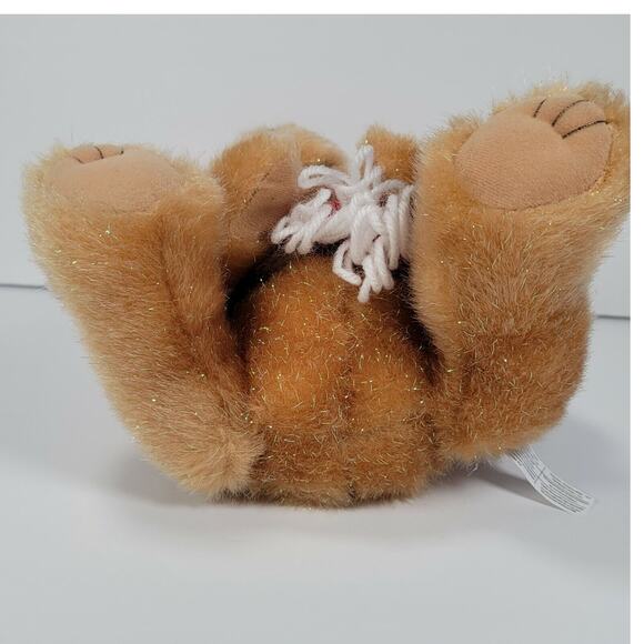 Christmas Bear Plush American Greetings Card Holder Stuffed Animal Magnet Paws - Picture 7 of 13